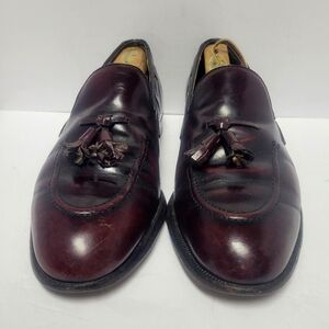 Vtg Knapp Loafers Shoes Oxblood Tassel Cherry Formal Preppy Dress Mens 80s Sz. 9